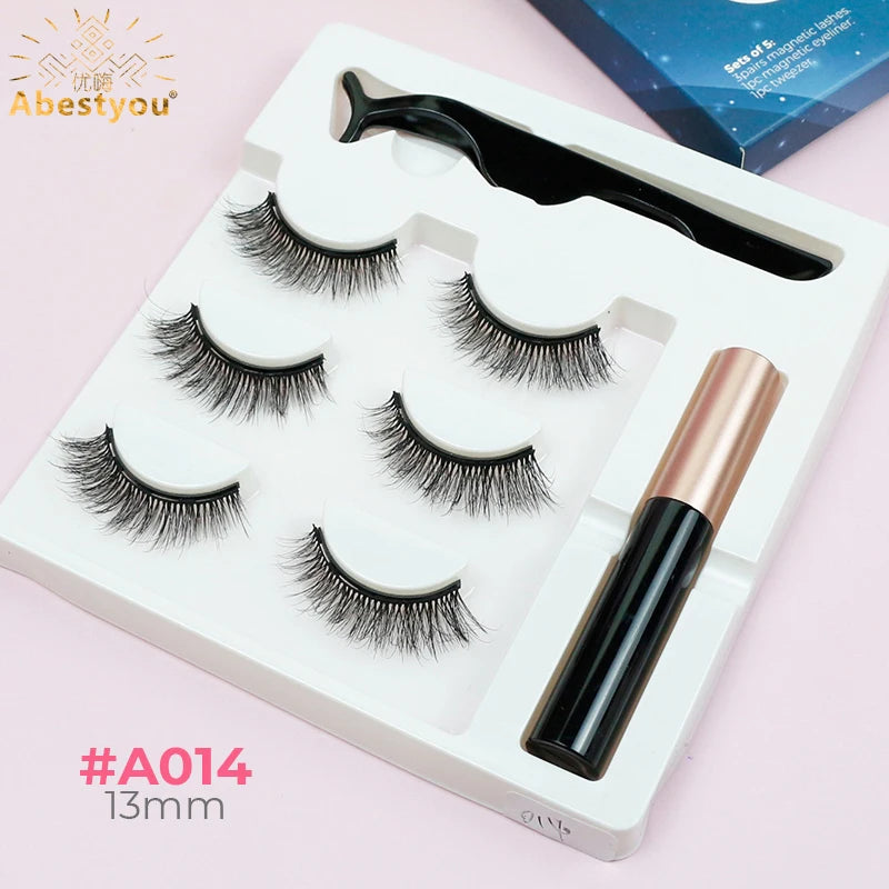 Magnetic False Fluffy Eyelashes & Eyeliner