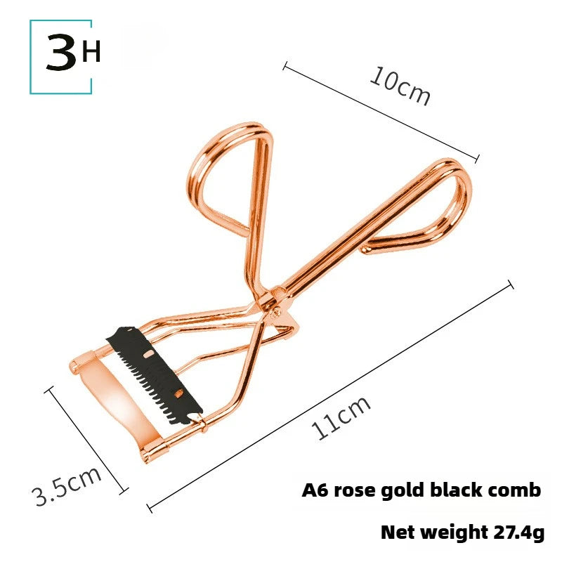 Black eyelash curler with comb