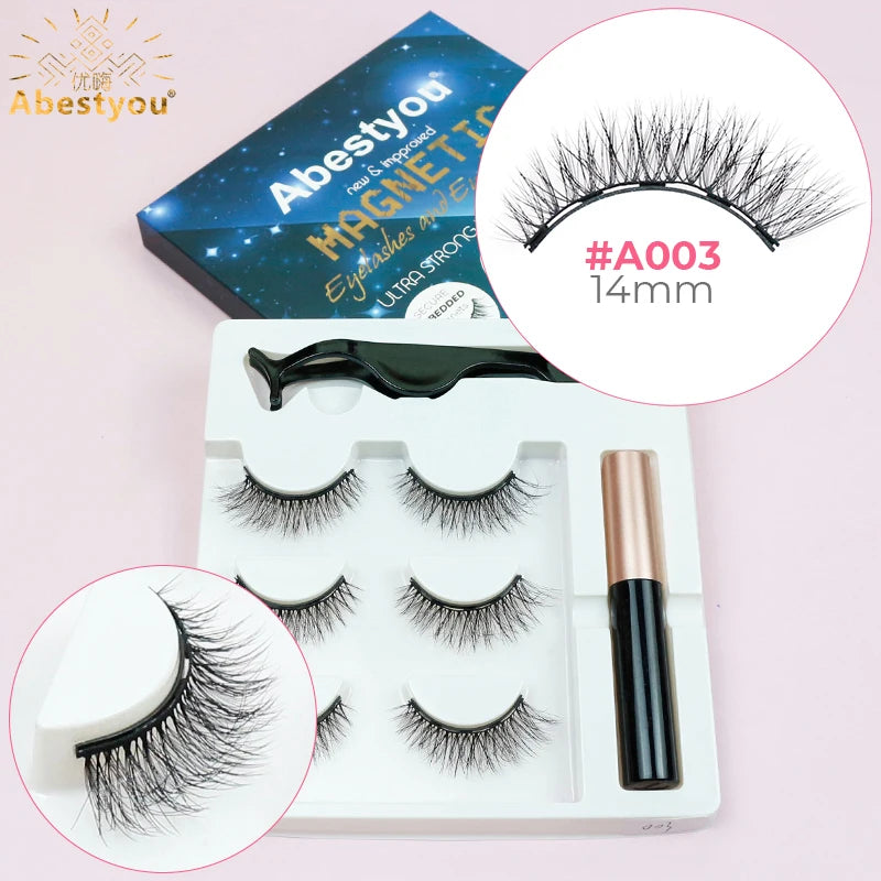 Magnetic False Fluffy Eyelashes & Eyeliner