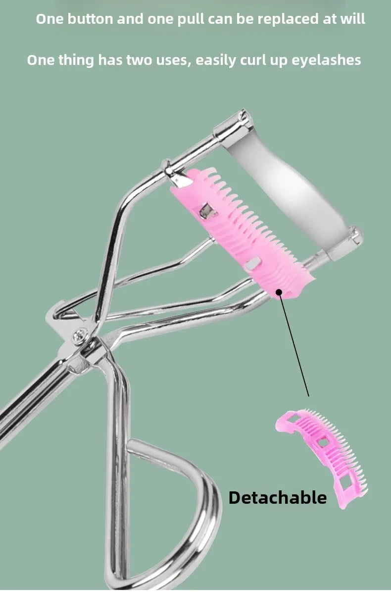 Black eyelash curler with comb