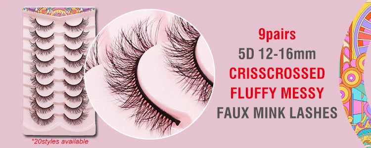 Magnetic False Fluffy Eyelashes & Eyeliner