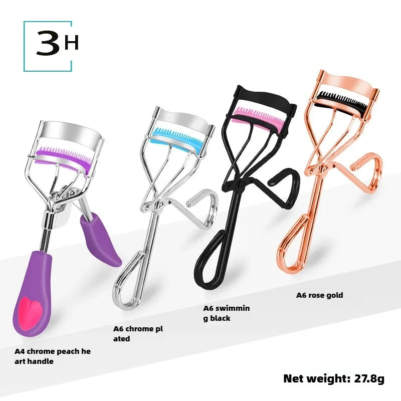 Black eyelash curler with comb