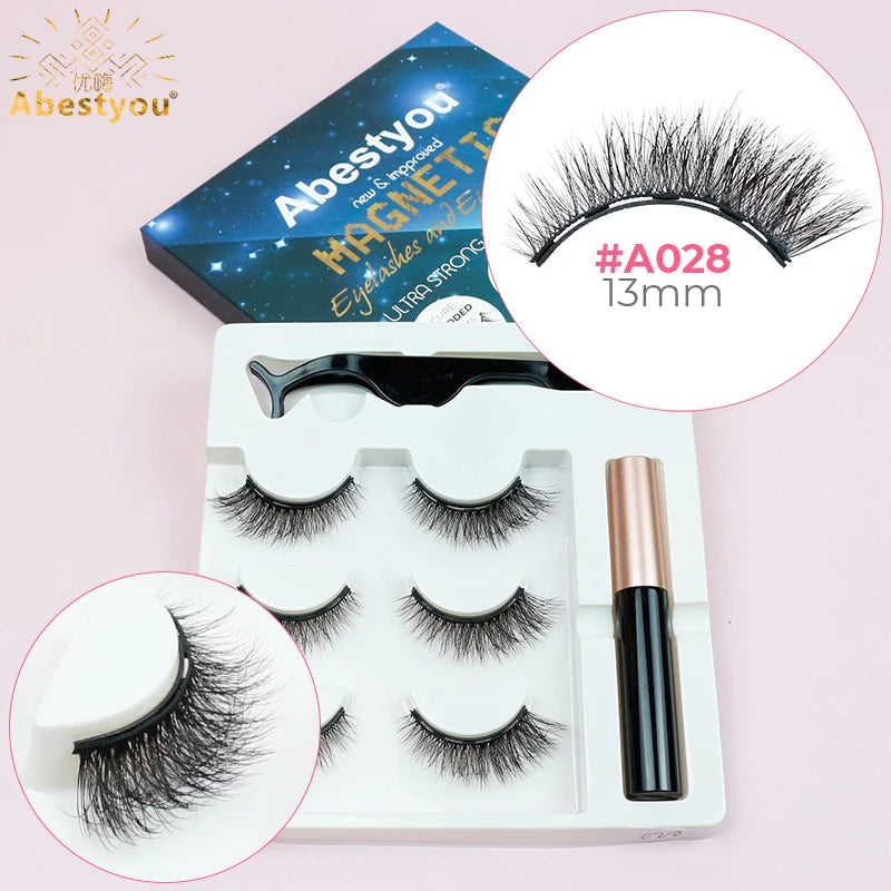 Magnetic False Fluffy Eyelashes & Eyeliner