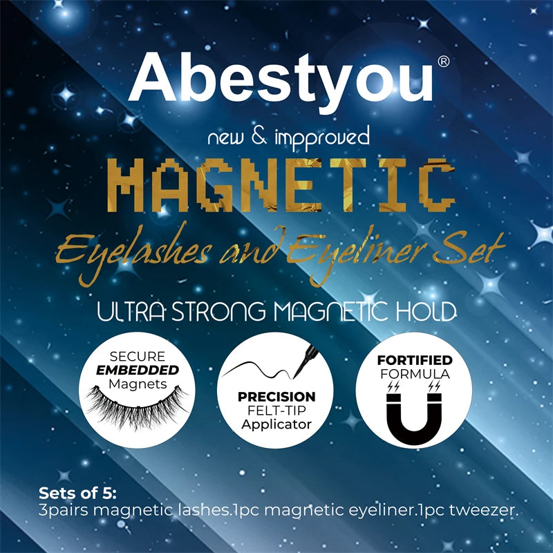 Magnetic False Fluffy Eyelashes & Eyeliner