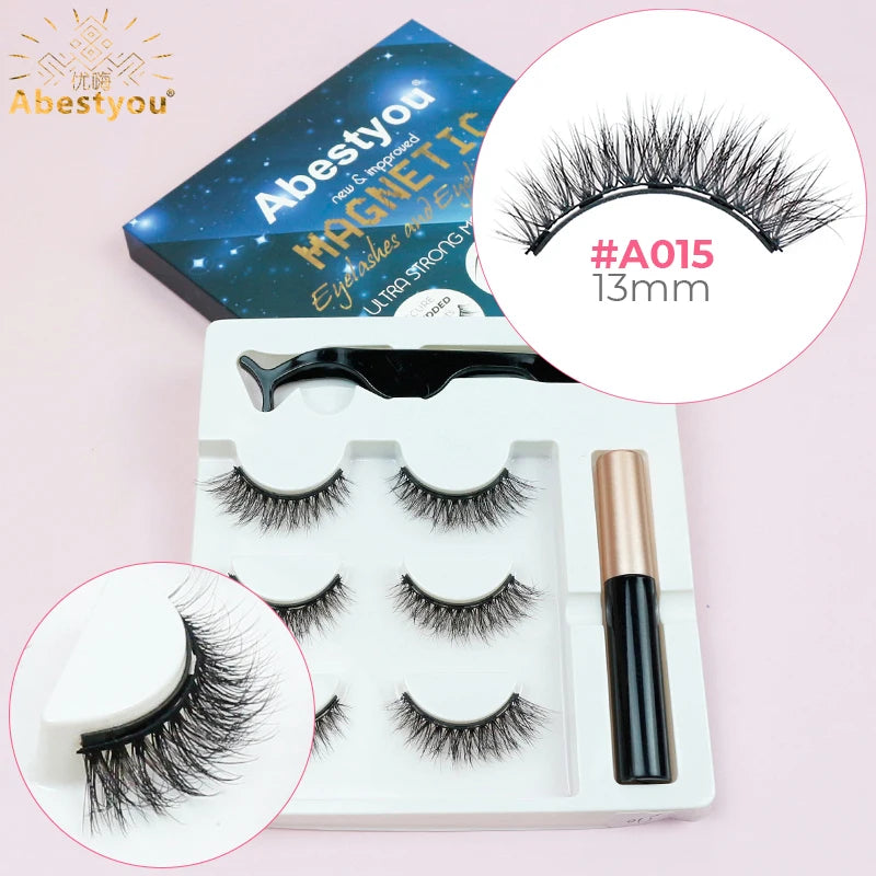 Magnetic False Fluffy Eyelashes & Eyeliner