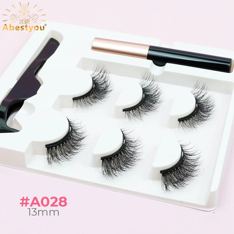 Magnetic False Fluffy Eyelashes & Eyeliner