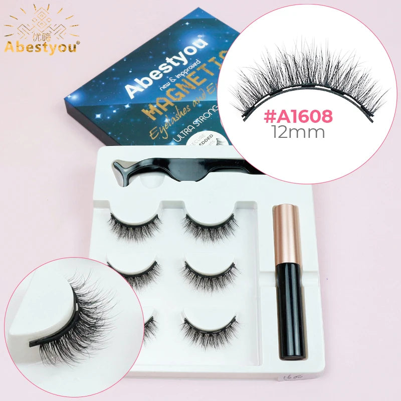 Magnetic False Fluffy Eyelashes & Eyeliner